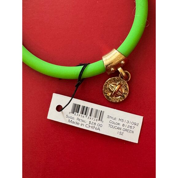 Marc by Marc Jacobs Toucan Green Silicon Bracelet With Gold Charm One Size - Picture 2 of 3